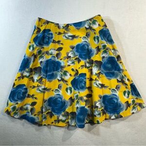 Marc by Marc Jacobs Yellow and Blue Flare Skirt, Size 4